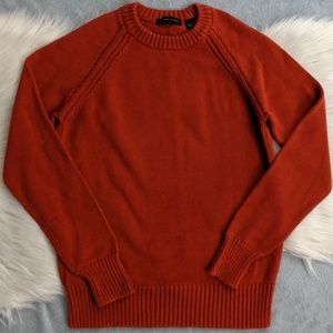 Jeanne Pierre Burnt Orange Knit Crewneck Sweater